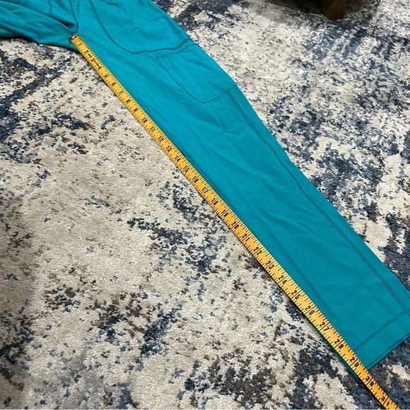 Cherokee Teal Blue Workwear Revolution Natural Rise Tapered Leg Jogger Scrubs - Picture 9 of 9